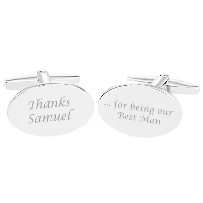 Personalised Thanks for Being our Best Man Cufflinks