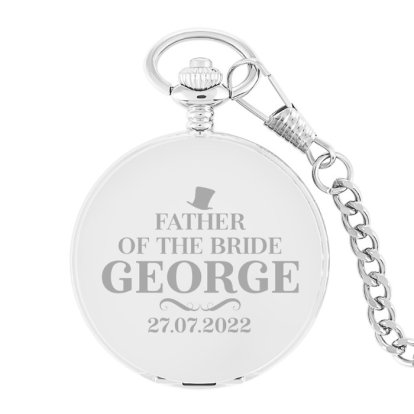 Engraved Wedding Pocket Watch - Father of...