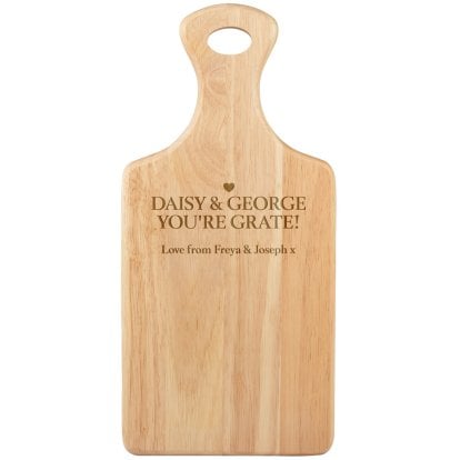 Engraved Wood Cheese Board - You're Grate!