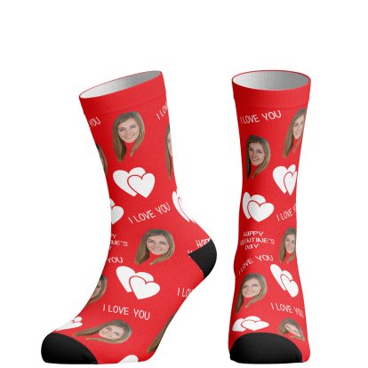 Face Photo Valentine's Day Socks