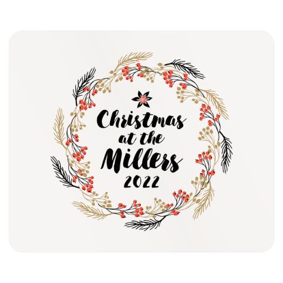 Festive Wreath Personalised Placemat