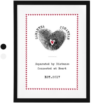 Fingerprint Heart Personalised Poster 