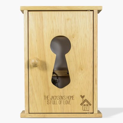 Home - Full of Love Personalised Wooden Key Cabinet 