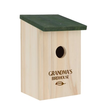 Grandma's Personalised Rustic Wooden Bird Nesting Box