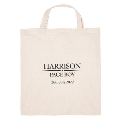 Heritage Wedding Male Personalised Favour Bag