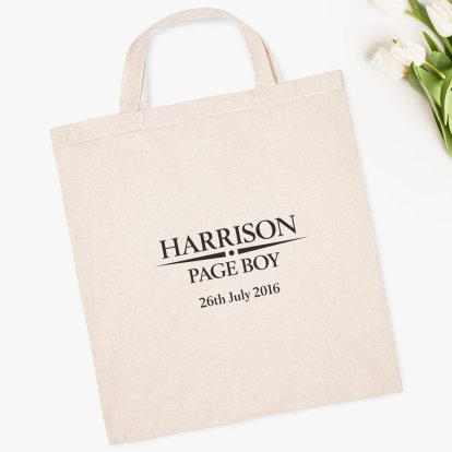 Heritage Wedding Male Personalised Favour Bag