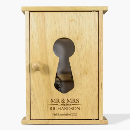 Heritage Wedding Personalised Wooden Key Cabinet