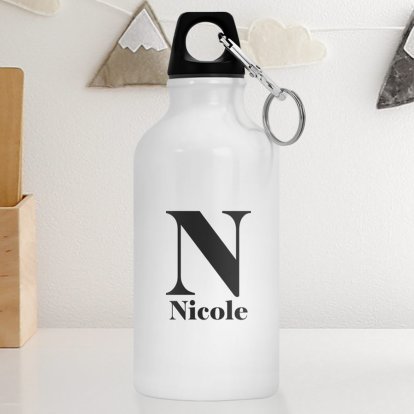 Initial and Name Personalised Water Bottle