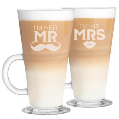 Latte Mug Set - I'm Her Mr I'm His Mrs