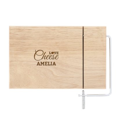 Love Cheese Personalised Cheese Board and Slicer