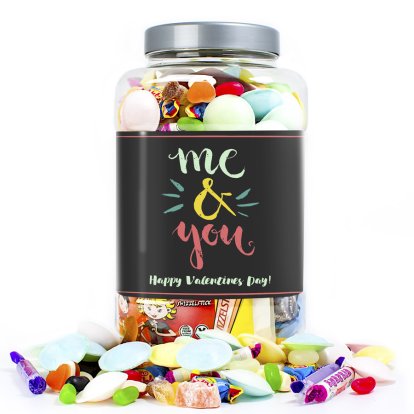 Me and You Personalised Large Sweet Jar