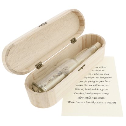 Message in a Bottle with Wooden Box