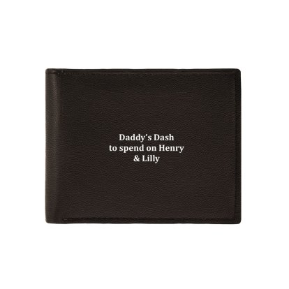 Message Personalised Brown Leather Wallet
