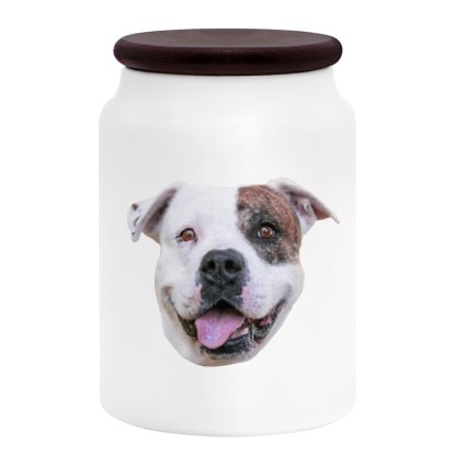 Personalised Dog Face Ceramic Jar