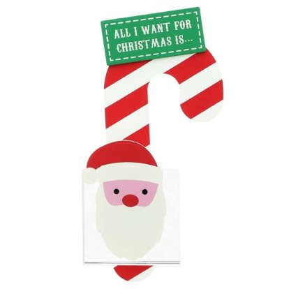 Personalised My Wish List Door Hanger - Santa