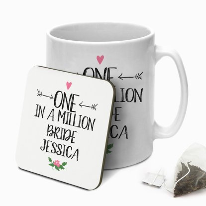 One In A Million Personalised Mug and Coaster Set