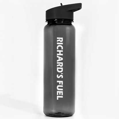 Personalised Fuel Black Water Bottle