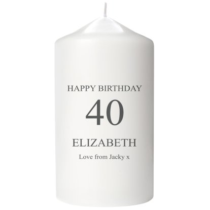 Personalise Candle - Any Birthday