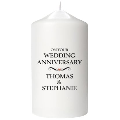 Personalise Candle - Classic Wedding Anniversary