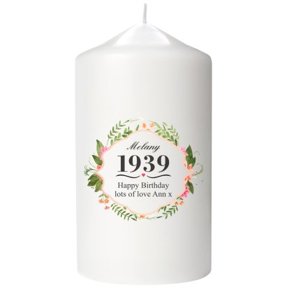 Personalise Candle -  Speacial Years