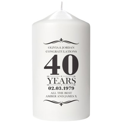 Personalise Candle - Wedding Anniversary