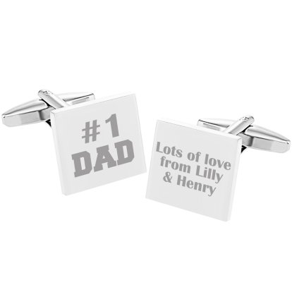 Personalised # 1 Dad Cufflinks