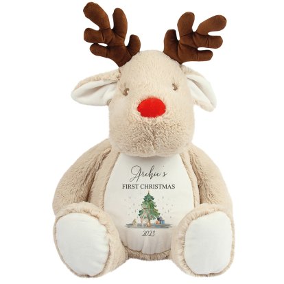 Personalised 1st Christmas Reindeer Teddy