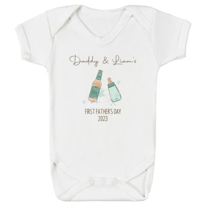 Personalised 1st Father's Day Baby Bodysuit