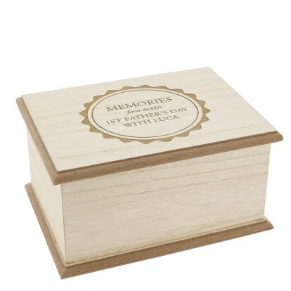 Personalised 1st Father's Day Memory Box