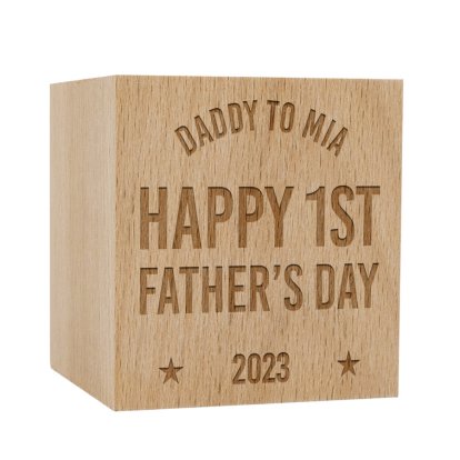 Personalised 1st Father's Day Wooden Keepsake