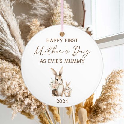 Personalised 1st Mother's Day Round Decoration