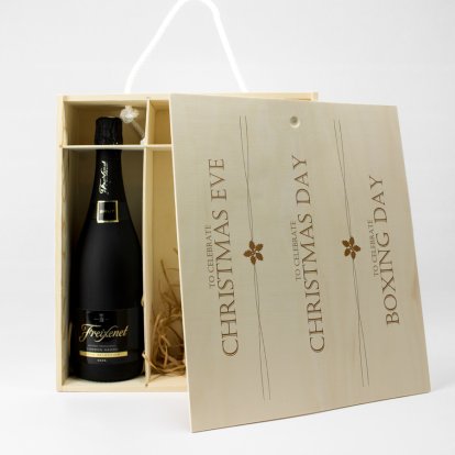 Personalised 3 Bottle Wine Box - Christmas Wine