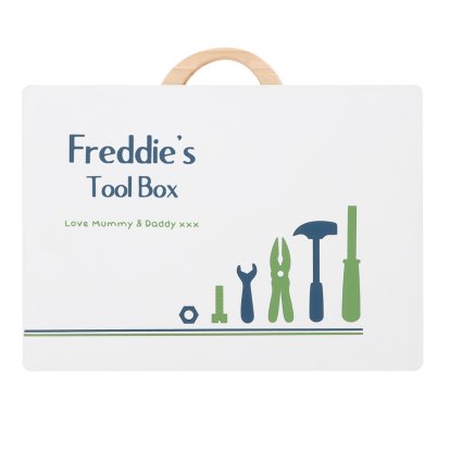 Personalised 44 Piece Carpenters Tool Box For Kids
