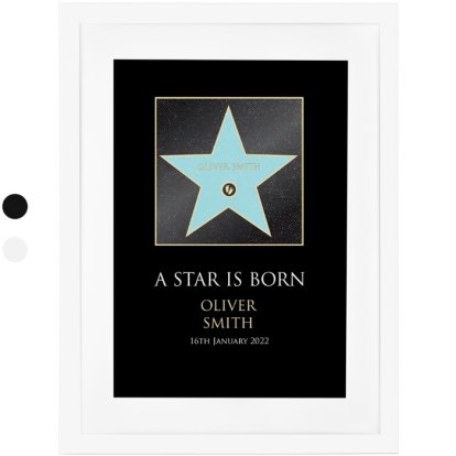 Personalised A Star is Born Framed Poster - Blue