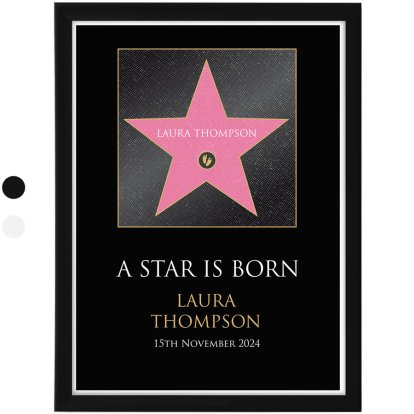 Personalised A Star is Born Framed Poster - Pink Photo 2