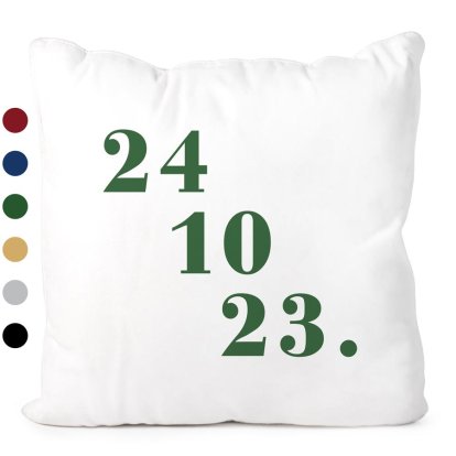Personalised Anniversary Date Cushion Cover