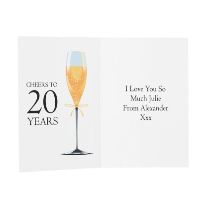 Personalised Anniversary Message Card - Cheers