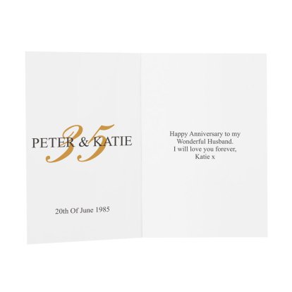 Personalised Anniversary Message Card - Special Year