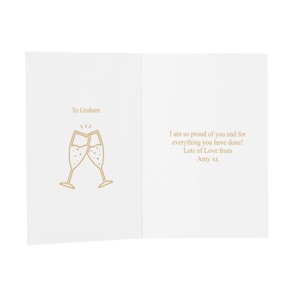 Personalised Anniversary Message Card - Toast