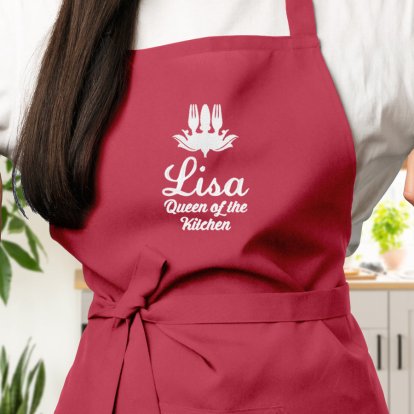 Personalised Apron for Her - Queen of the Kitchen