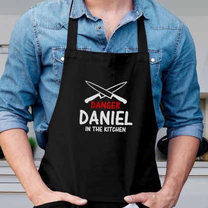 Personalised Apron for Him - Danger in the Kitchen
