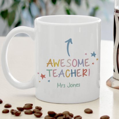 Personalised Awesome Teachers Mug Photo 3