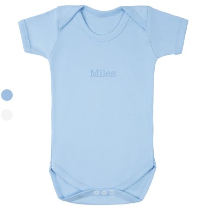 Personalised Baby Blue Bodysuit