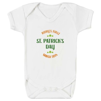 Personalised Baby Bodysuit for St Patrick's Day