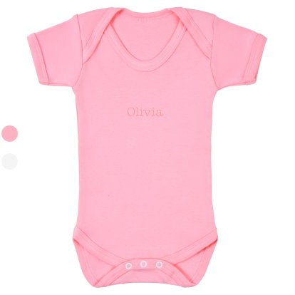Personalised Baby Pink Bodysuit
