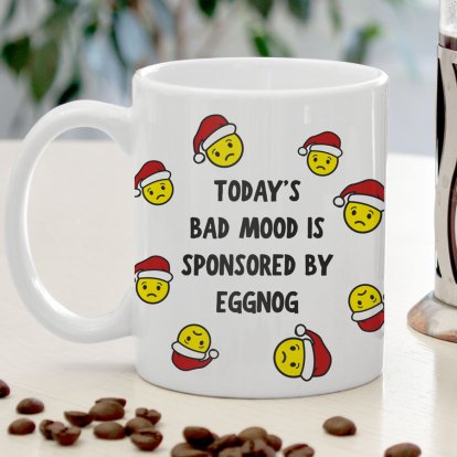 Personalised Bad Christmas Mood Mug 