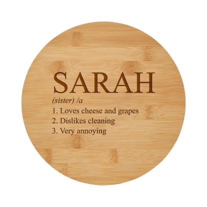 Personalised Bamboo Cheese Board - Definition