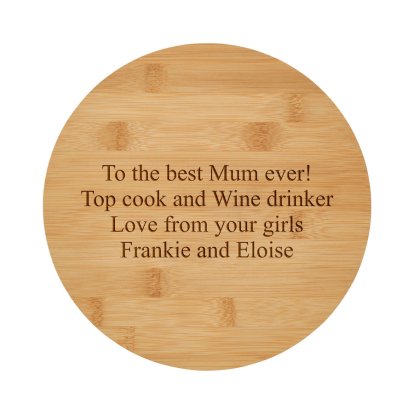 Personalised Bamboo Chopping Board - Any Message  