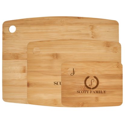 Personalised Bamboo Chopping Board - Family Crest