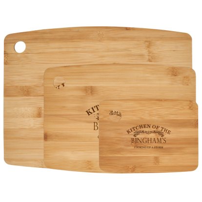 Personalised Bamboo Chopping Board - Kitchen of The…